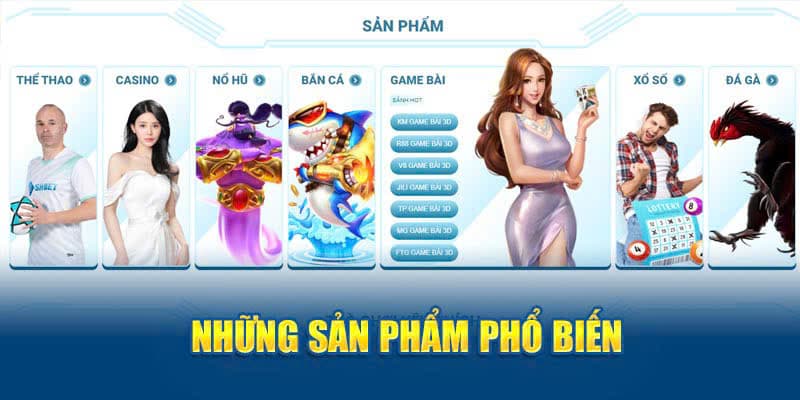 Hệ thống cung cấp vô vàn sản phẩm cá cược hấp dẫn